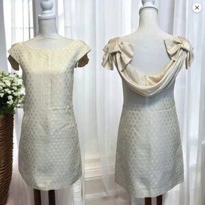 Moschino Chic Mod Sheath Cream Cocktail Dress